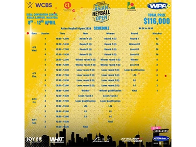 Calendrier de l’OPEN DU HEYBALL ASIATIQUE 2026